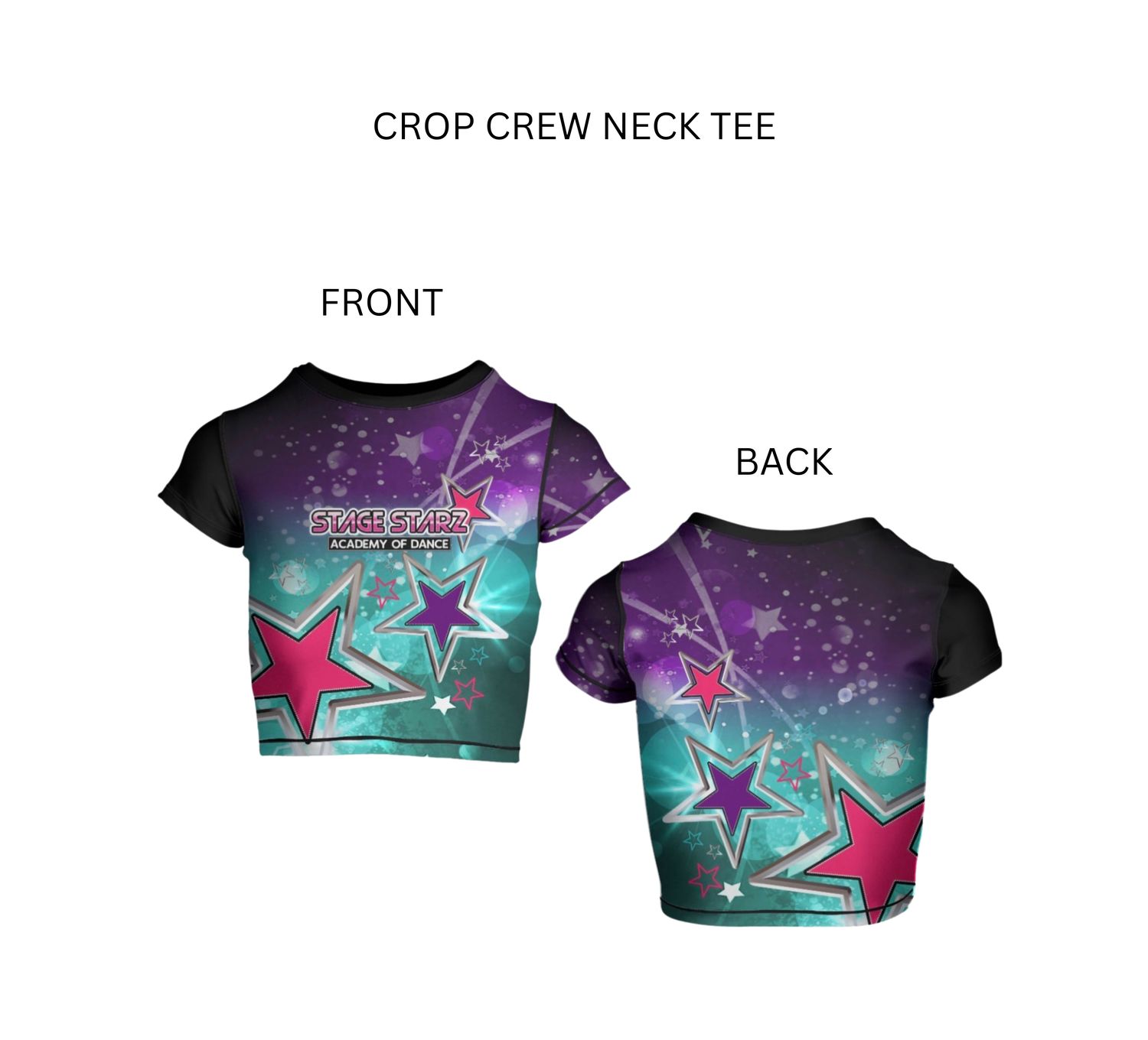 CROP CREW NECK TEE