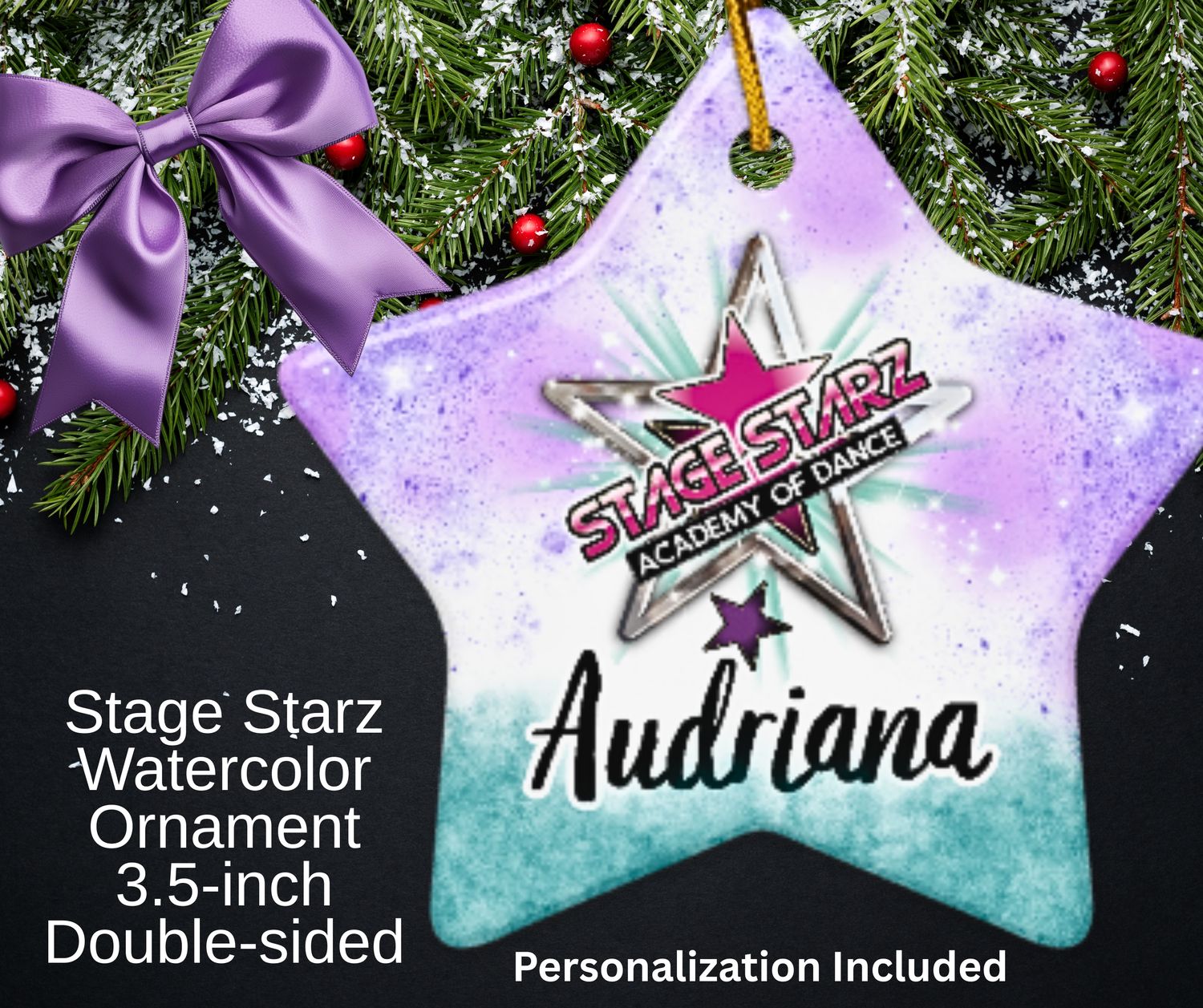 STAGE STARZ WATERCOLOR ORNAMENT