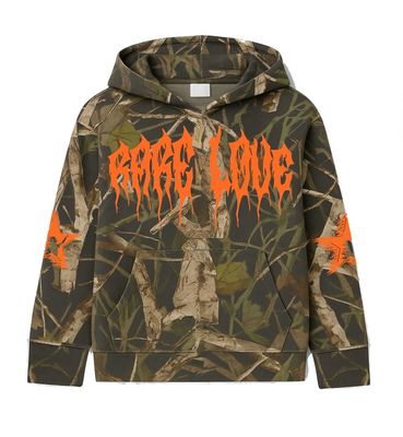 ORANGE CAMO HOODIE