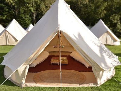 5 Metre Dome Tent, Bedding & Hotel Package