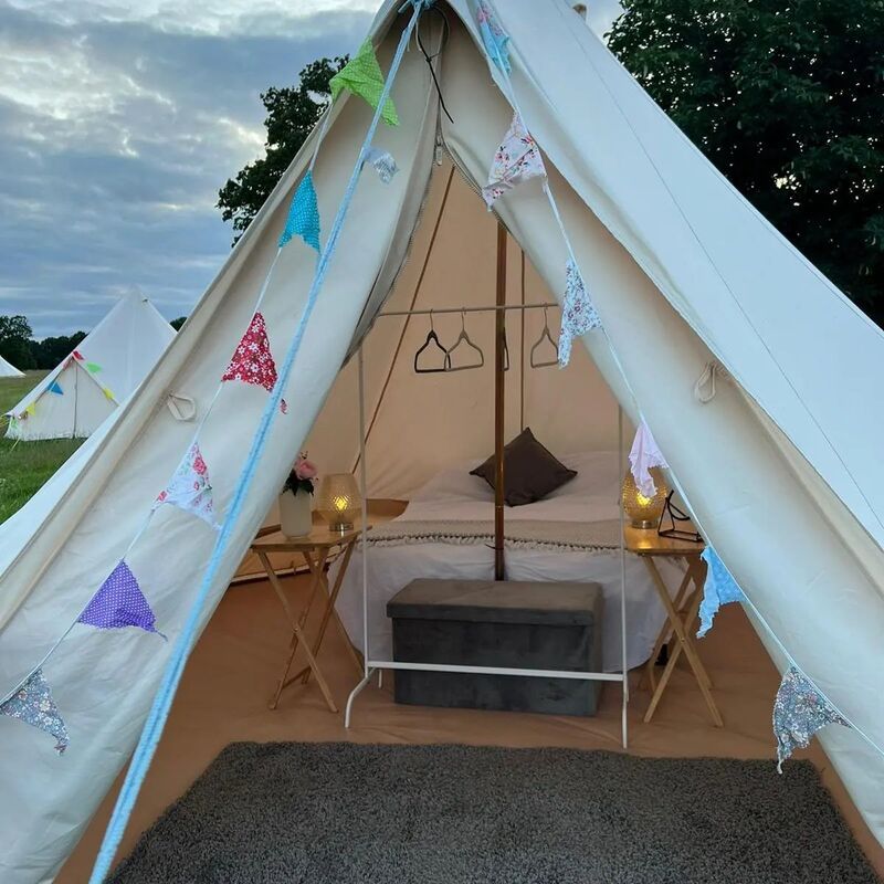 4 Metre Dome Tent, Bedding & Hotel Package