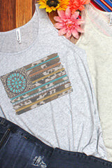 Turquoise Western Flag Tank: 2X