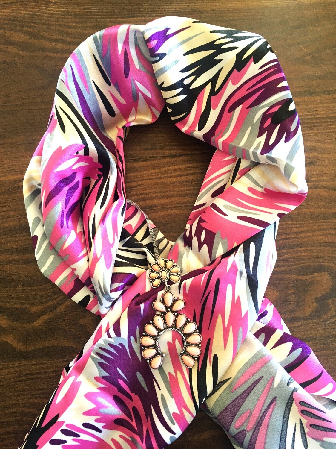 Pink Zebra Gusty Plains Scarf