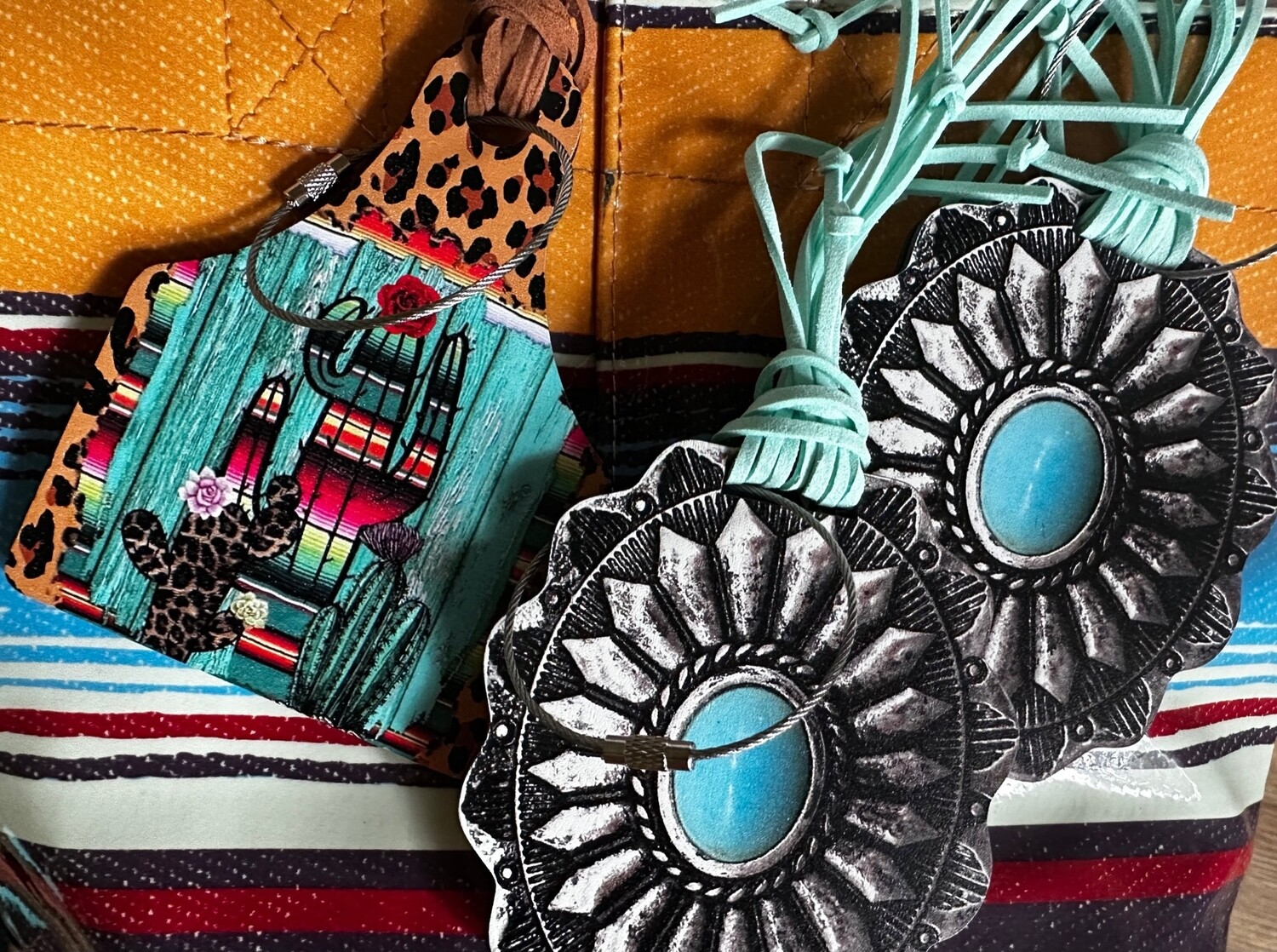 Leopard N&#39; Cactus Luggage Tag