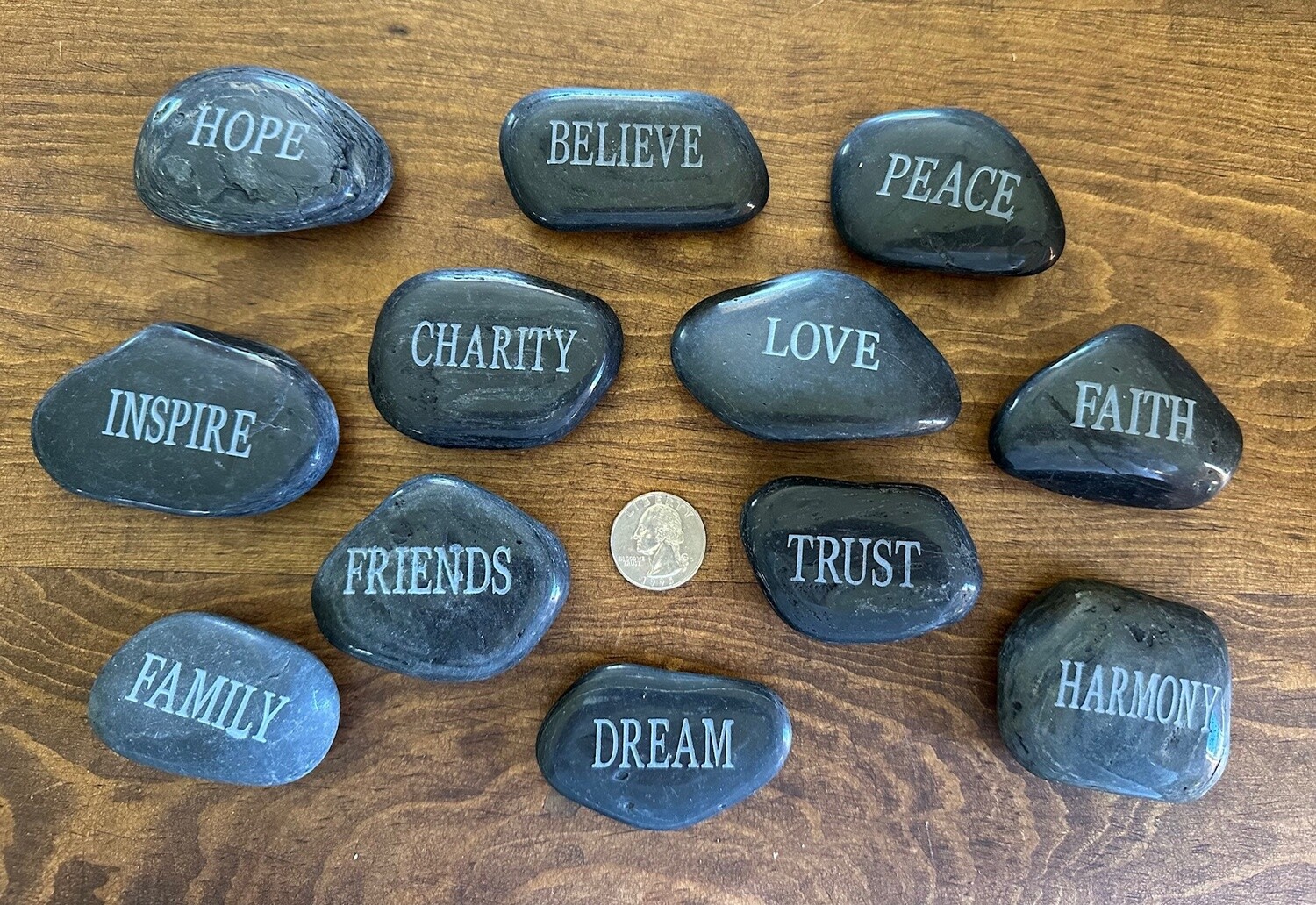 Black Etched Stones