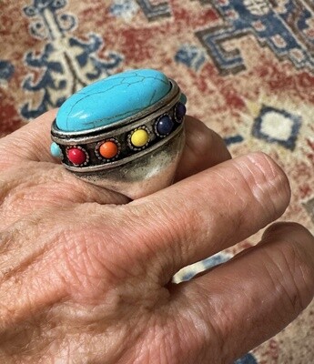 TEXAS-SIZED Turquoise/Multi Ring