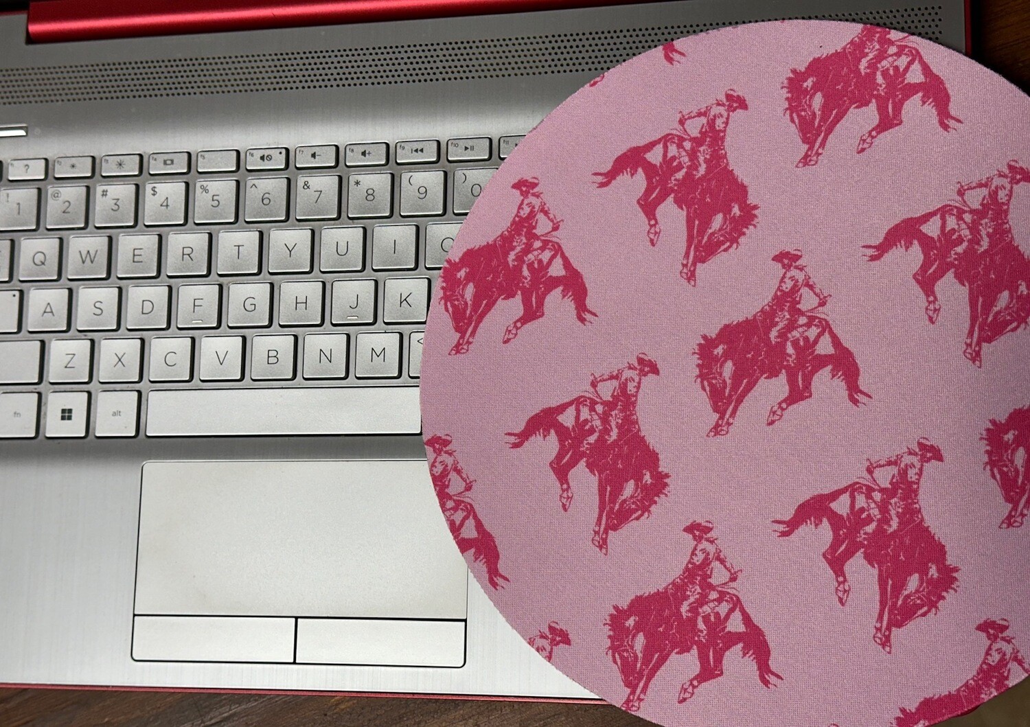 PINK BRONC PRINT MOUSEPAD