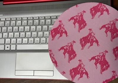 PINK BRONC PRINT MOUSEPAD
