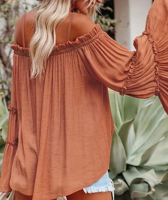 RUST Off-the-Shoulder Top Med