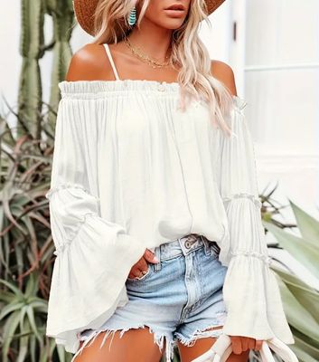 WHITE Off-the-Shoulder Top XXL