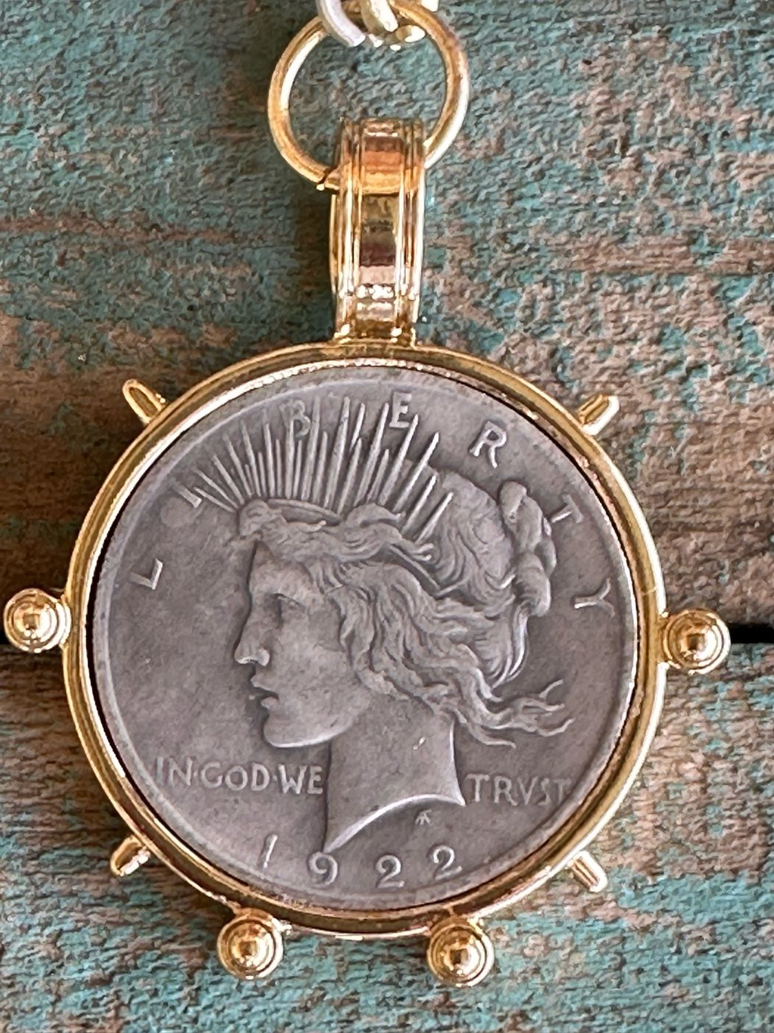 Liberty Peace Dollar On Gold and Silver