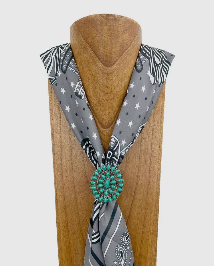 Green Concho Scarf Slide