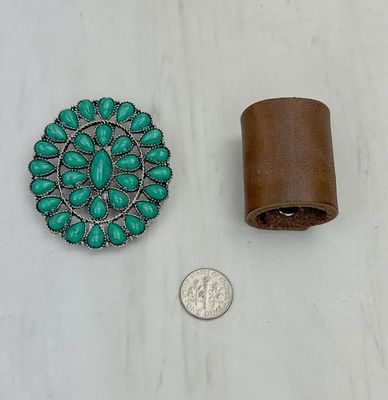 Green Concho Scarf Slide