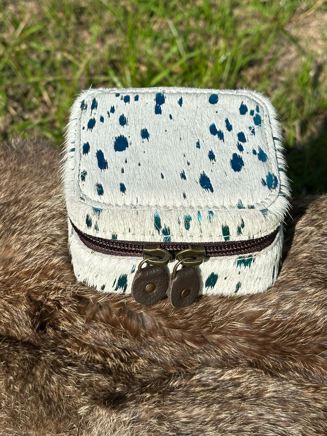 TURQUOISE-COWGIRL Travel Jewelry Case