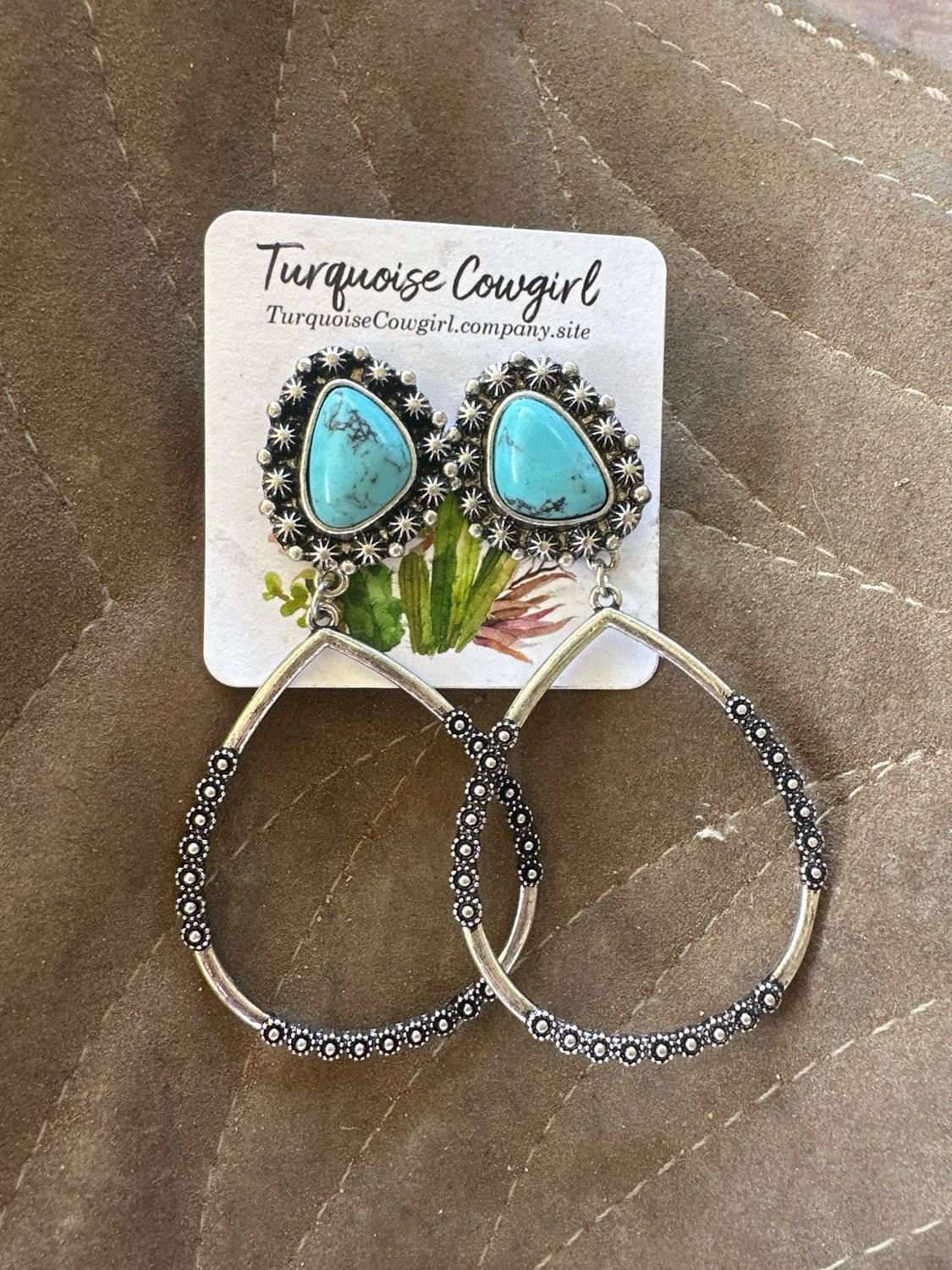 Turquoise Mountain Hoops