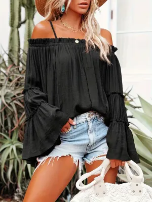 Black Off-the-Shoulder Top LARGE