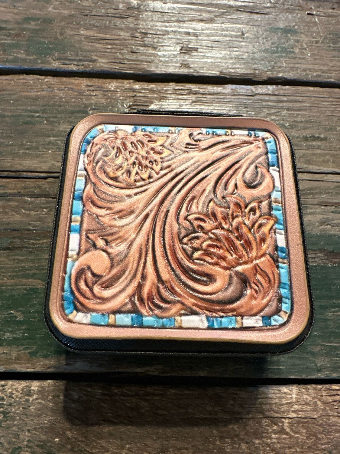 Leather Wave-TRAVEL JEWELRY CASE