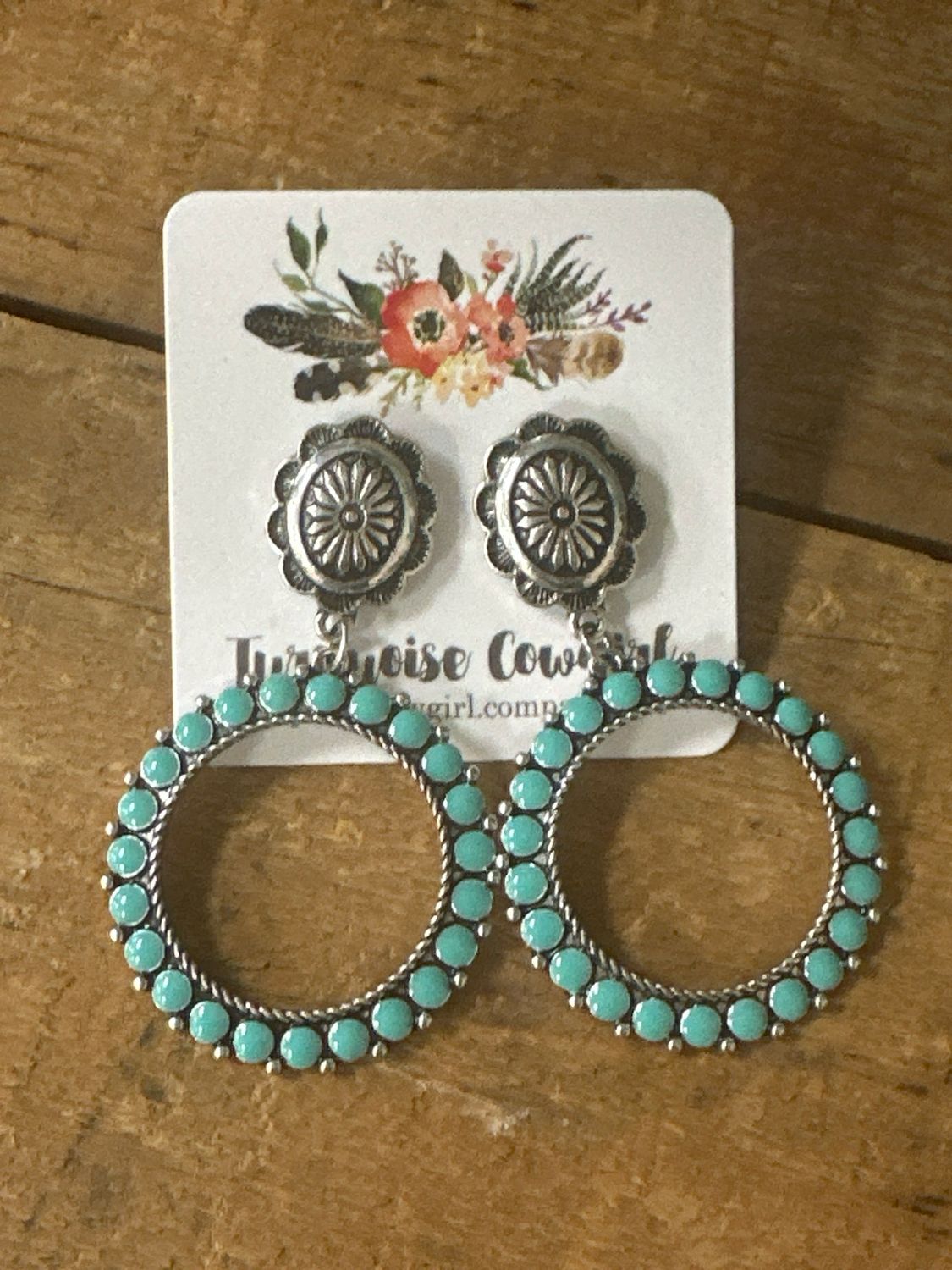 Concho Hoop Dangles