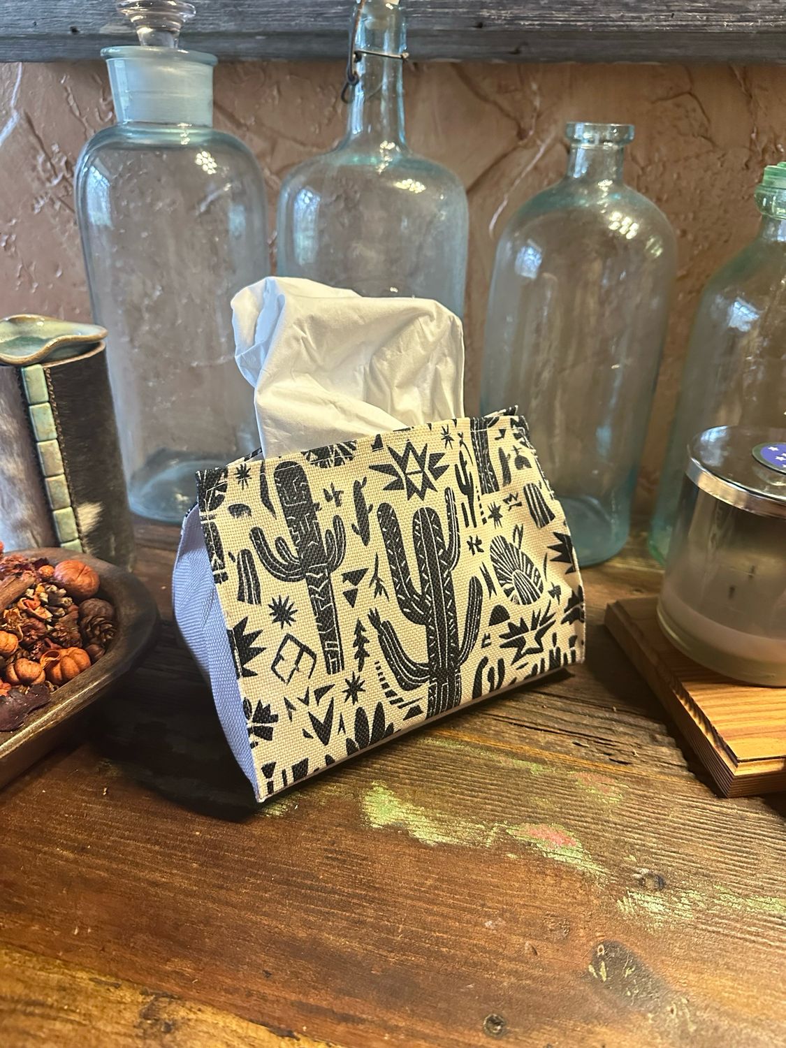 Western/Southwestern Tissue Holder-CACTUS