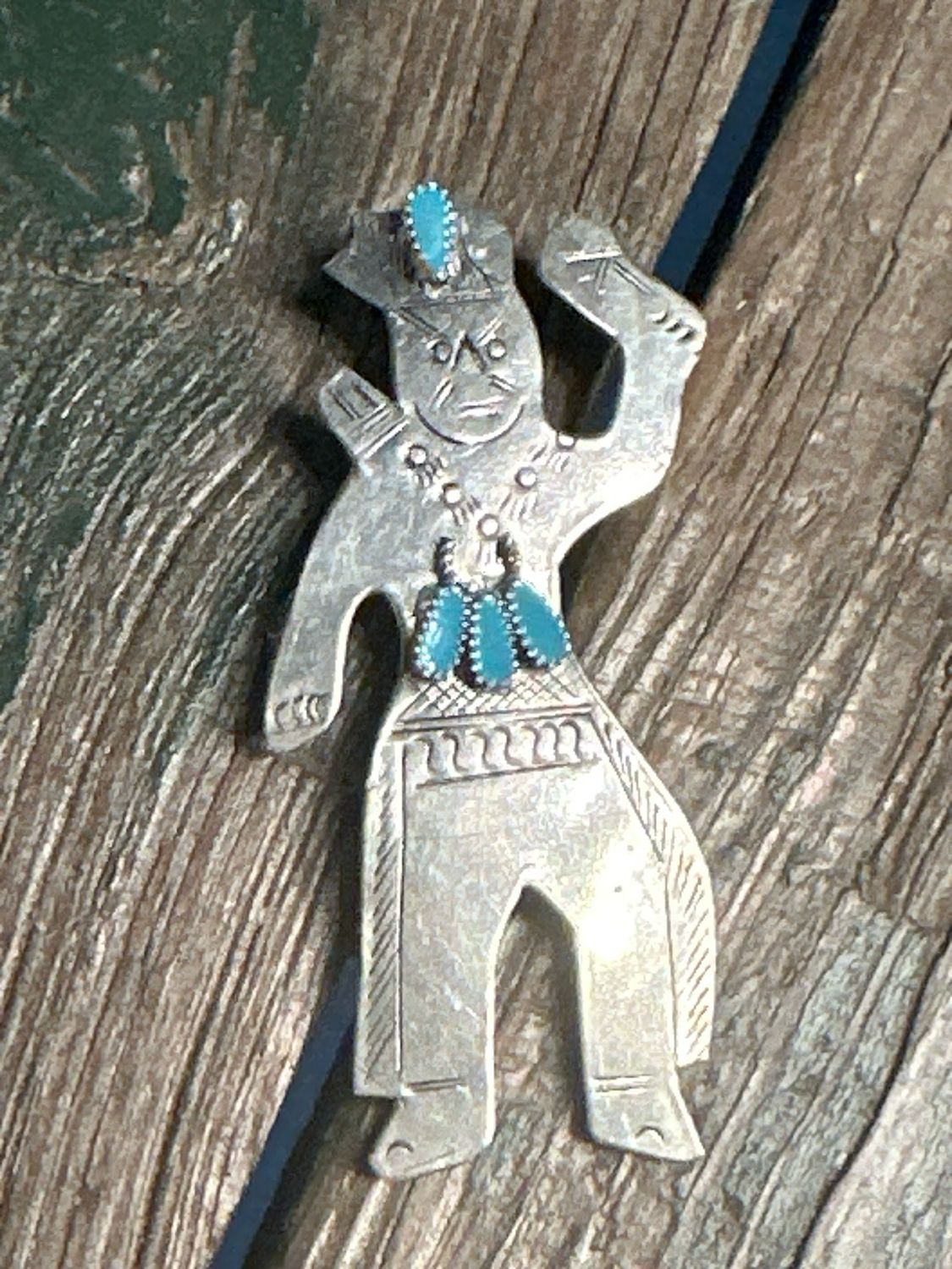 Warrior Pin I- Turquoise