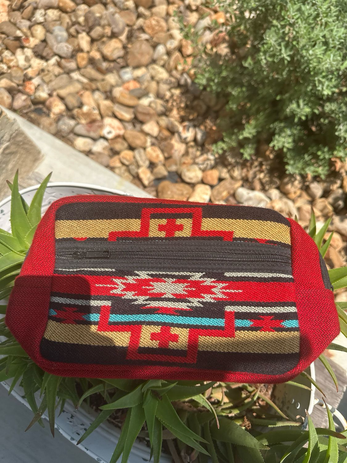 Native Zipper Bag-red