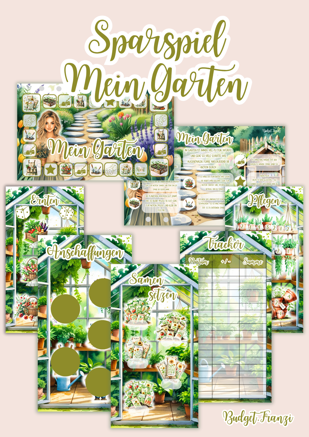 Sparspiel Mein Garten mit viel Zubehör und Aktionen A6 Binder