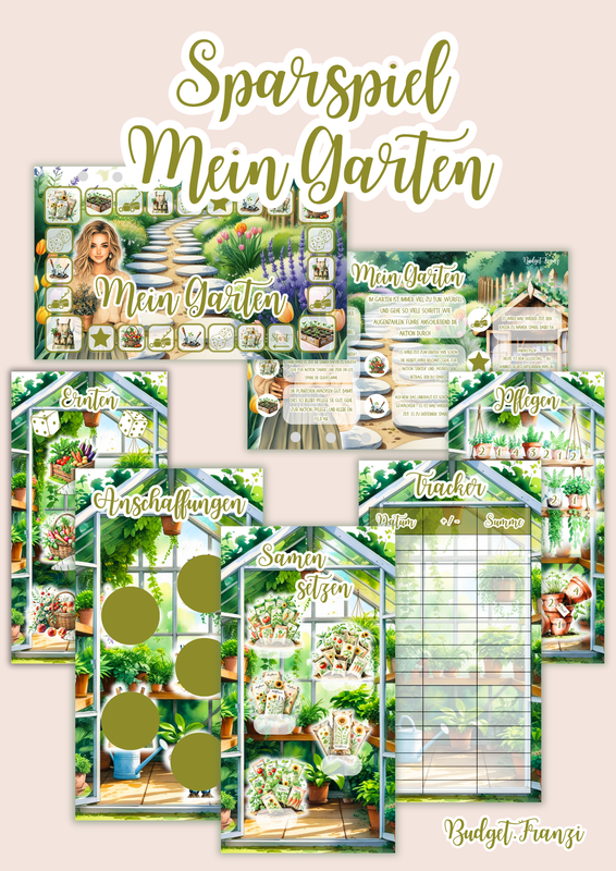 Sparspiel Mein Garten mit viel Zubehör und Aktionen A6 Binder