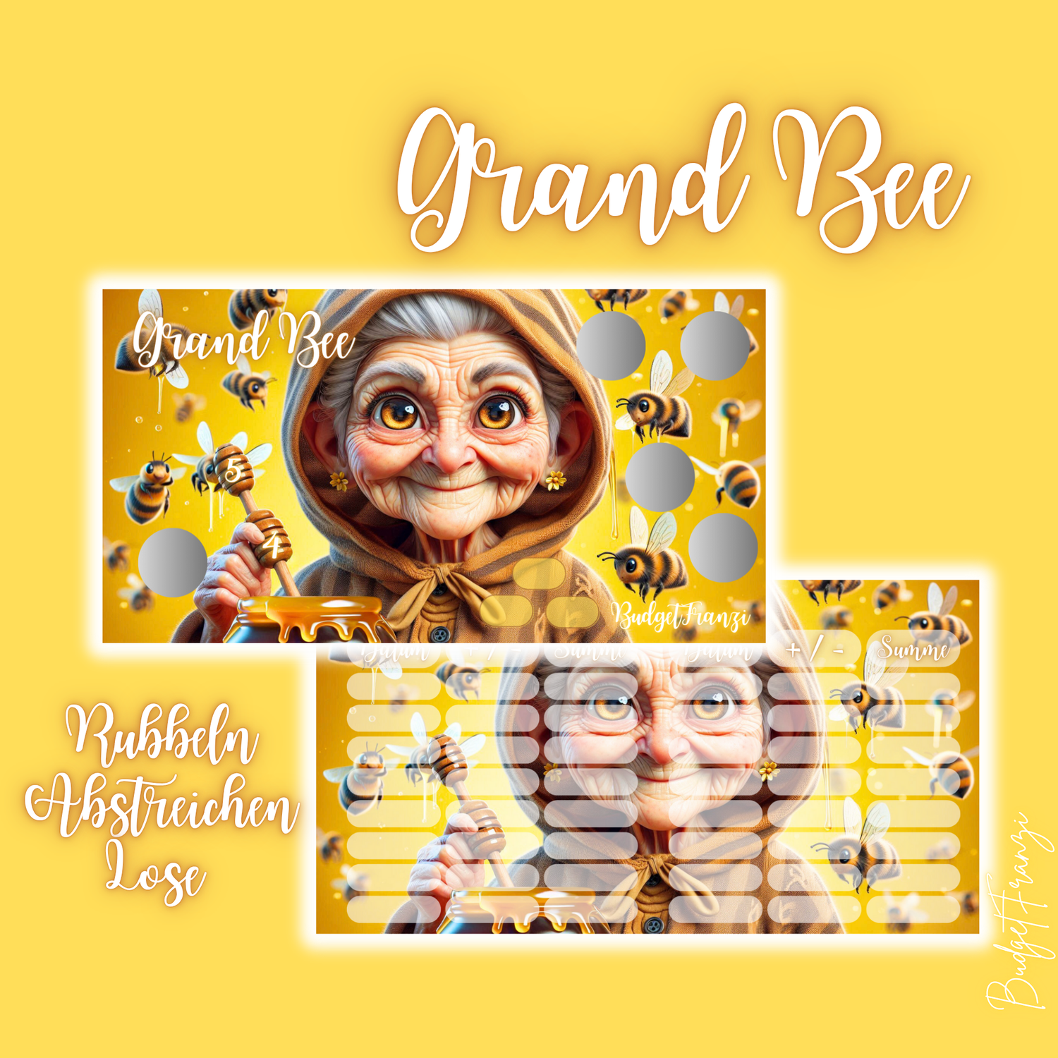 Mixchallenge Sparchallenge Grand Bee  Budget Sparspiel A6 Binder Bienen