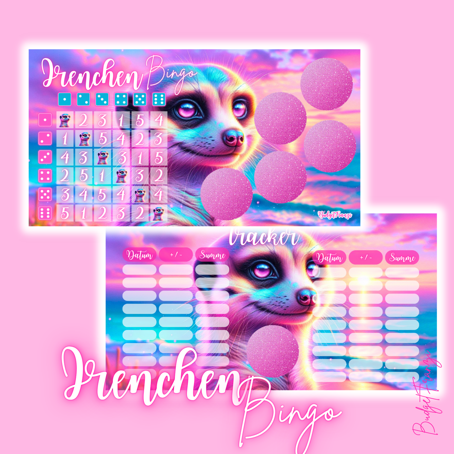 Mixchallenge Sparchallenge Irenchen Bingo Budget Sparspiel A6 Binder 