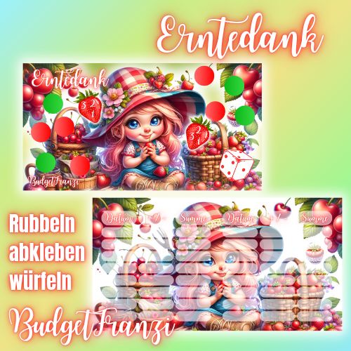 Mixchallenge Sparchallenge Erntedank Budget Sparspiel A6 Binder 