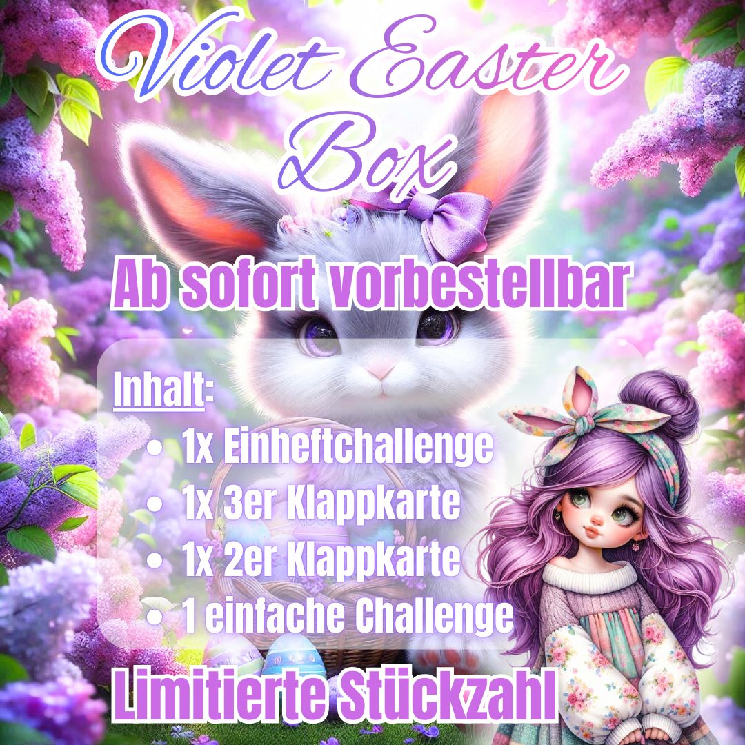 Violet Easter Box 2026 Osterbox Sparspiele Sparchallenges BudgetFranzi Budget A6 Binder