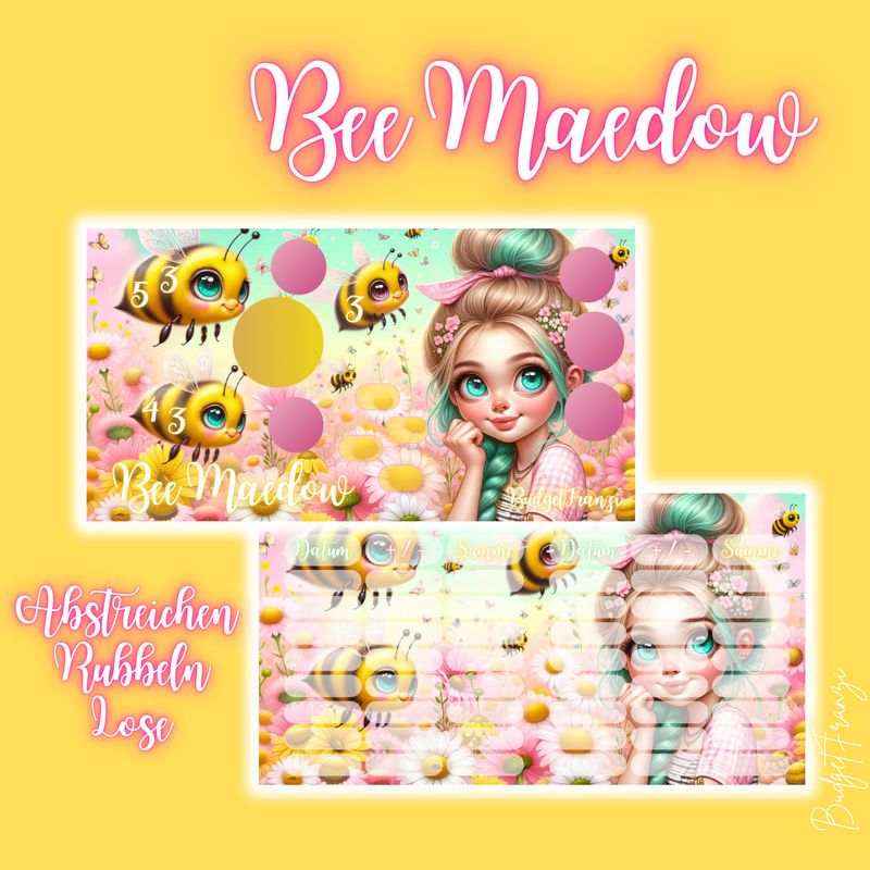 Mixchallenge Sparchallenge Bee Maedow Bienen Budget Sparspiel A6 Binder 