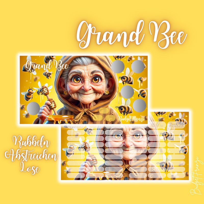 Mixchallenge Sparchallenge Grand Bee  Budget Sparspiel A6 Binder Bienen