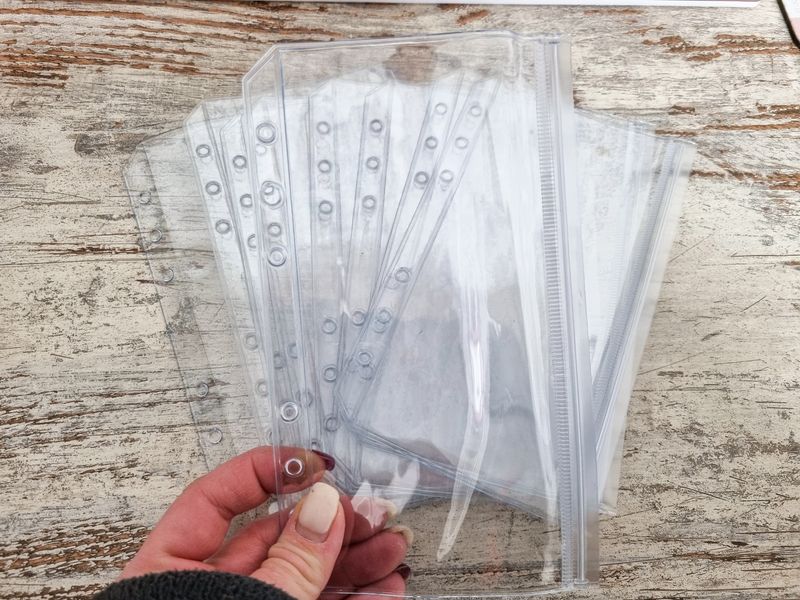 10 Stück | Double Clear Hülle | Druckverschluss | ohne Zipper | A6 Binder 