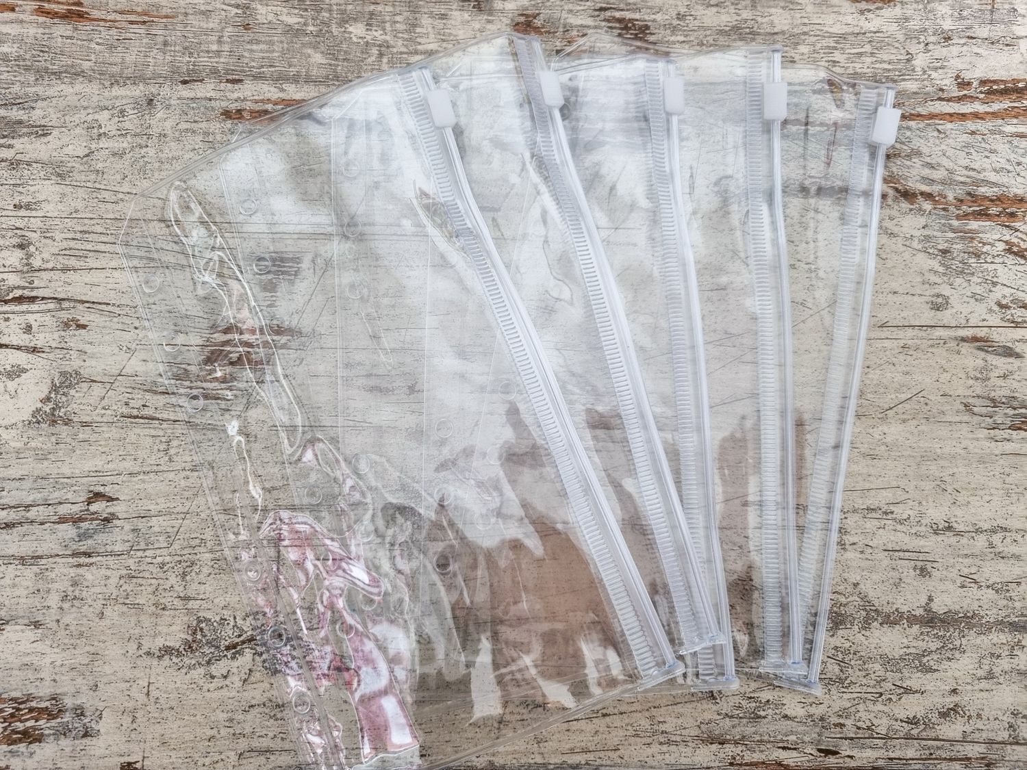 10 Stück | Clear Hülle | Druckverschluss | mit Zipper | A6 Binder |