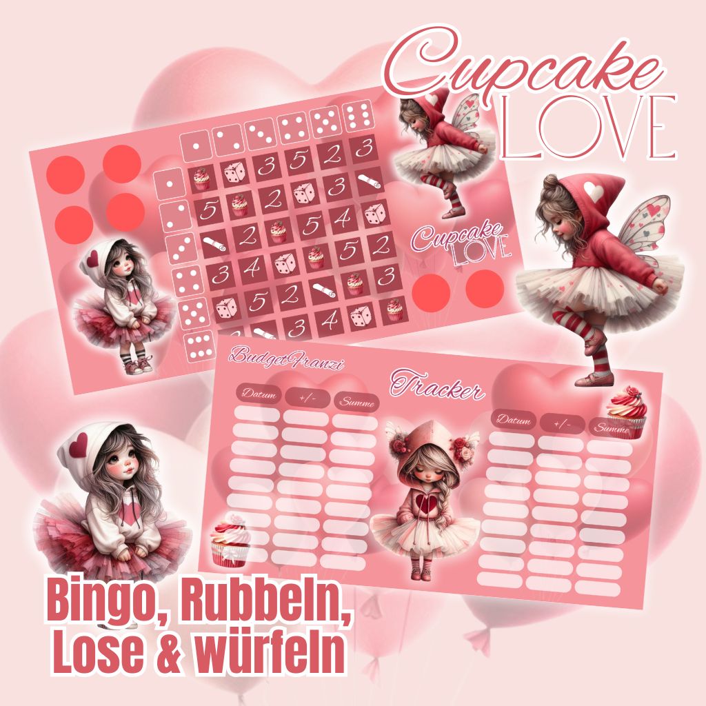 Mixchallenge Sparchallenge Cupcake Love Budget Sparspiel A6 Binder