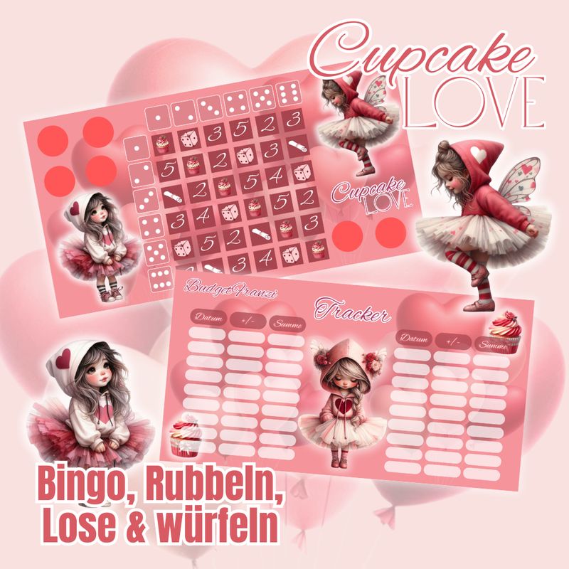 Mixchallenge Sparchallenge Cupcake Love Budget Sparspiel A6 Binder