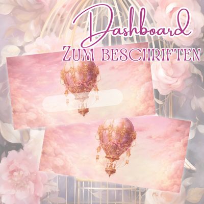 10er Set Dashboard für die Zippertasche Wünsche rosa Deckblatt Budget für den A6 Binder gedruckt Budgetieren Umschlagmethode