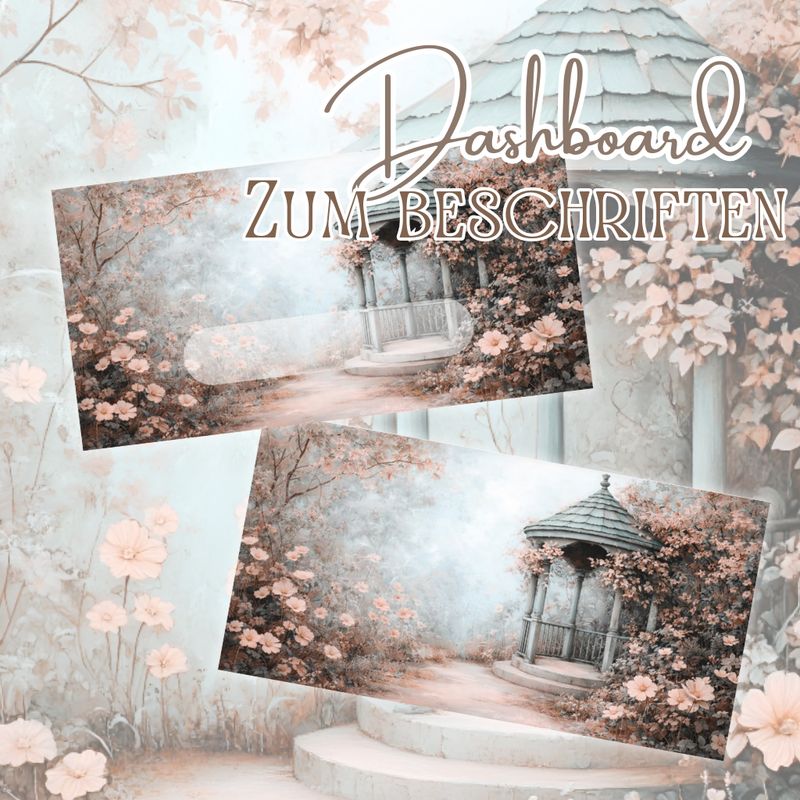 10er Set Dashboard für die Zippertasche Häuschen Deckblatt Budget für den A6 Binder gedruckt Budgetieren Umschlagmethode