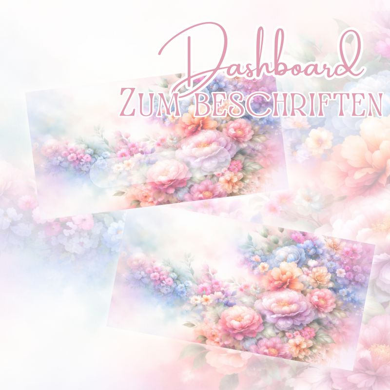 10er Set Dashboard für die Zippertasche Frühling Deckblatt Budget für den A6 Binder gedruckt Budgetieren Umschlagmethode