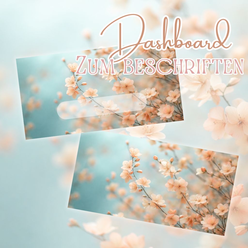 10er Set Dashboard für die Zippertasche Frühling Deckblatt Budget für den A6 Binder gedruckt Budgetieren Umschlagmethode