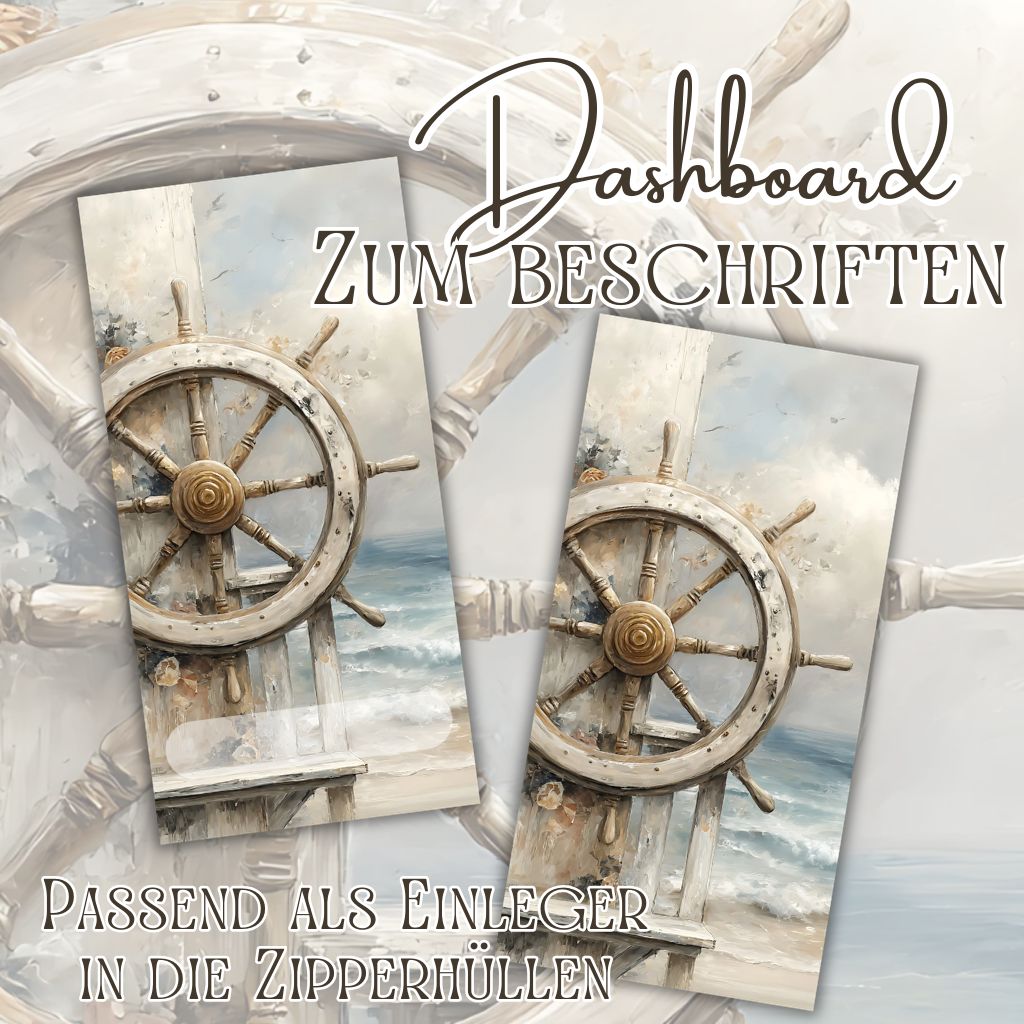 10er Set Dashboard für die Zippertasche Steuerrad Deckblatt Budget für den A6 Binder gedruckt Budgetieren Umschlagmethode