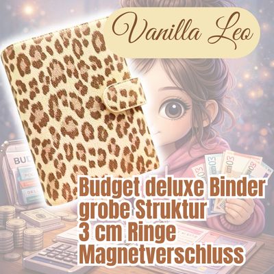 Vanilla Leo Budget Franzi Deluxe Binder grobe Struktur A6 große Ringe 3cm 