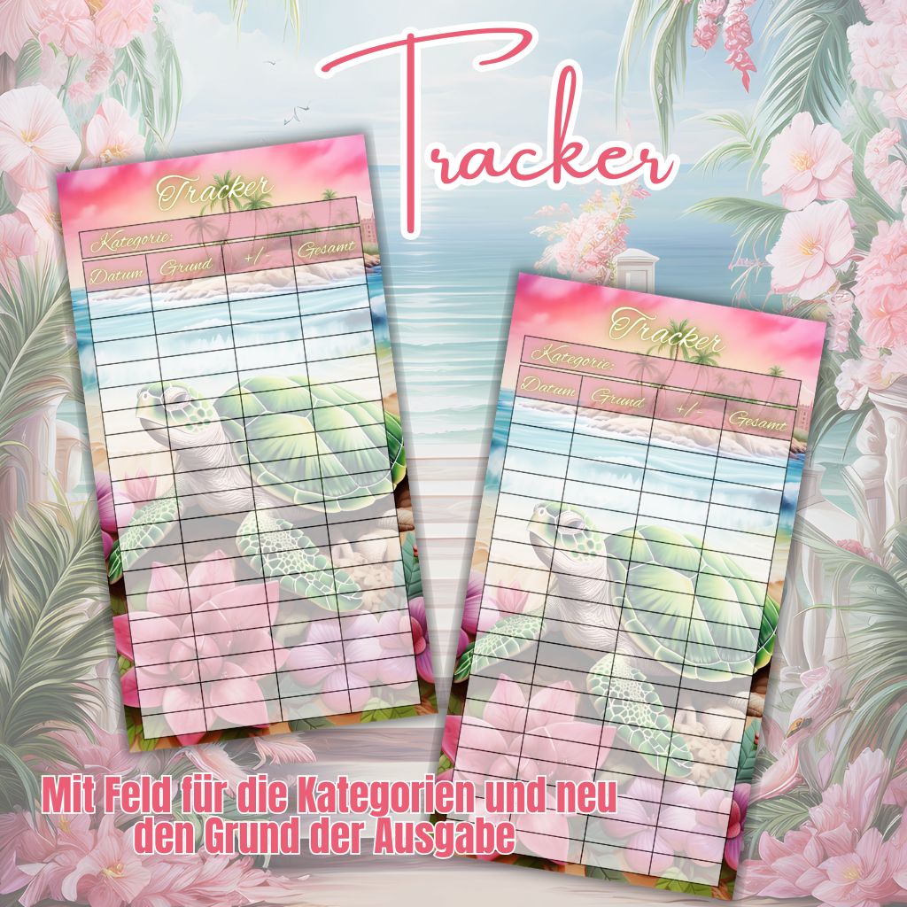 10er Set Schildkröte Budget Tracker A6 Binder beidseitig bedruckt und matt foliert Umschlagmethode 10er Set Schildkröte Budget Tracker A6 Binder beidseitig bedruckt und matt foliert Umschlagmethode