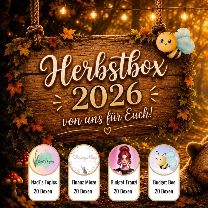 Herbstbox 2026 Sparspiele Sparchallenges BudgetFranzi Budget A6 Binder