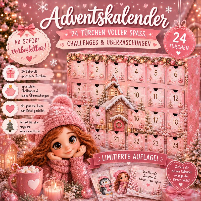 Adventskalender 2026 Sparspiele Sparchallenges BudgetFranzi Budget A6 Binder