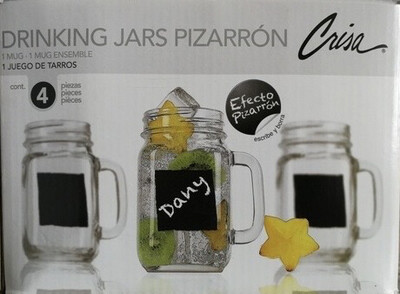 Juego de 4 ud. Jar con Pizarra