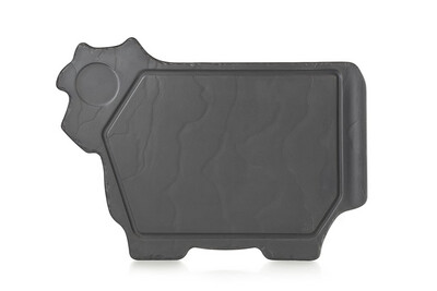 Plato porcelana negra p/Carnes