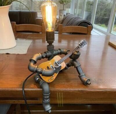 Steampunk Style Table Lamp-Guitar Player Retro Style Robot Table Lamp Individuality And Creativity Home Decoration Accessories