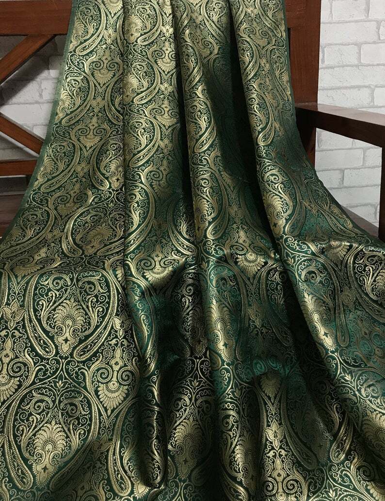 50% SALE Indian Brocade fabric Yellow And Gold Bridal Brocade Fabric NFAF305 Wedding Indian brocade Brocade fabric by the yard 50% SALE Indian Brocade fabric Yellow And Gold Bridal Brocade Fabric NFAF305 Wedding Indian brocade Brocade fabric by the yard